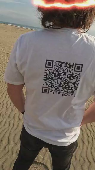 Long Sleeved T-Shirt Mental Help Hotline white QR joke