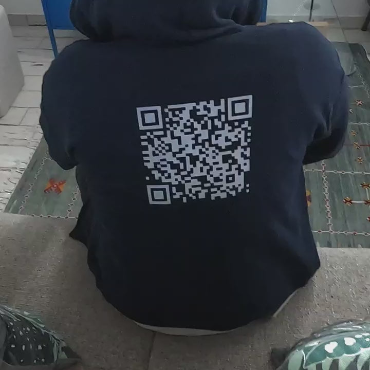 Zip hoodie Trump Golf meme (black Troll QR)