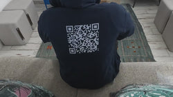 Long Sleeved T-Shirt Elon Musk "Get The Fuck Out !" (black Troll QR)