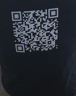 Zip hoodie Free Hugs black QR joke