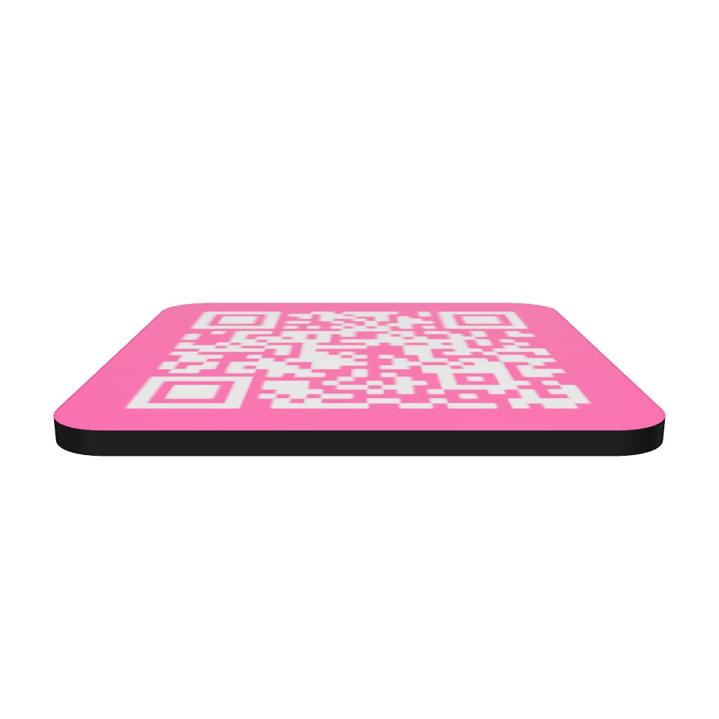 Cork-back coaster "I'm back, bitches!" Donald Trump Troll QR