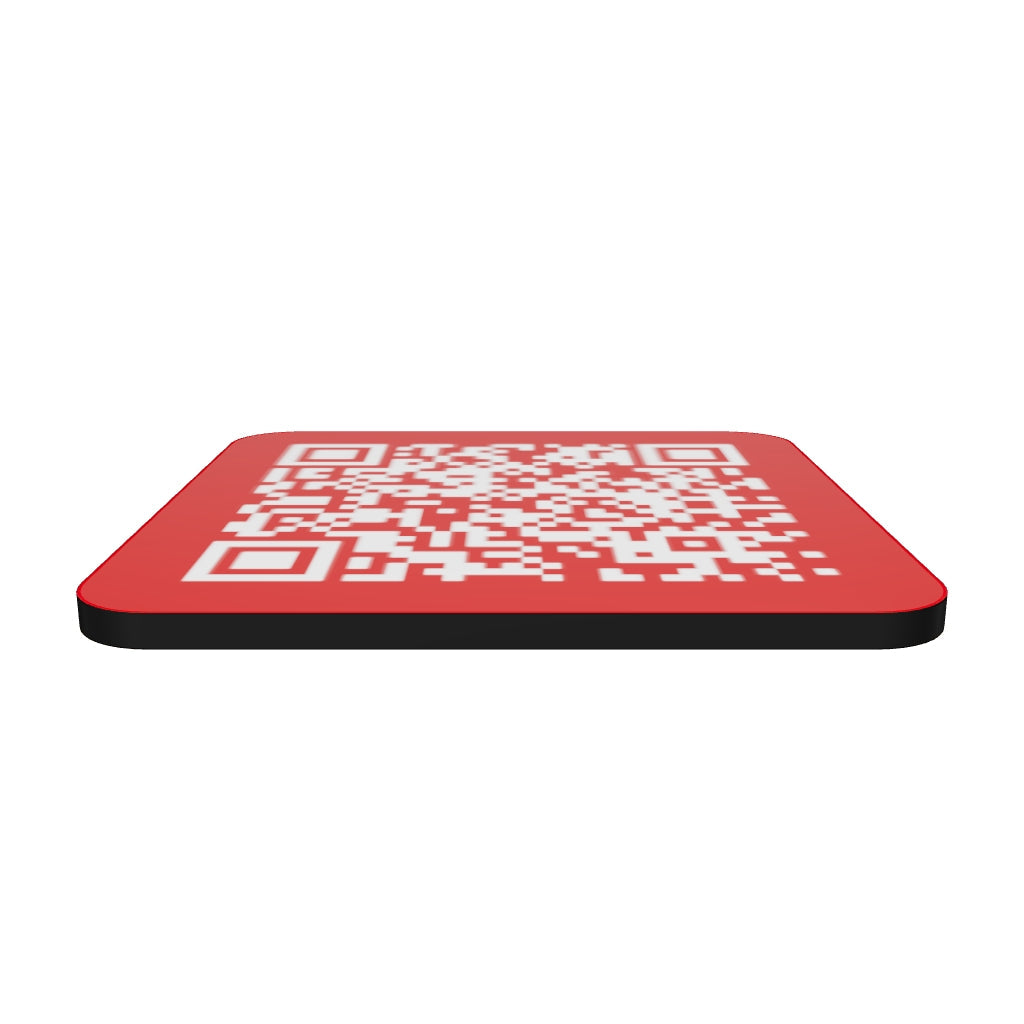 Cork-back coaster King Charles III official portrait Troll QR