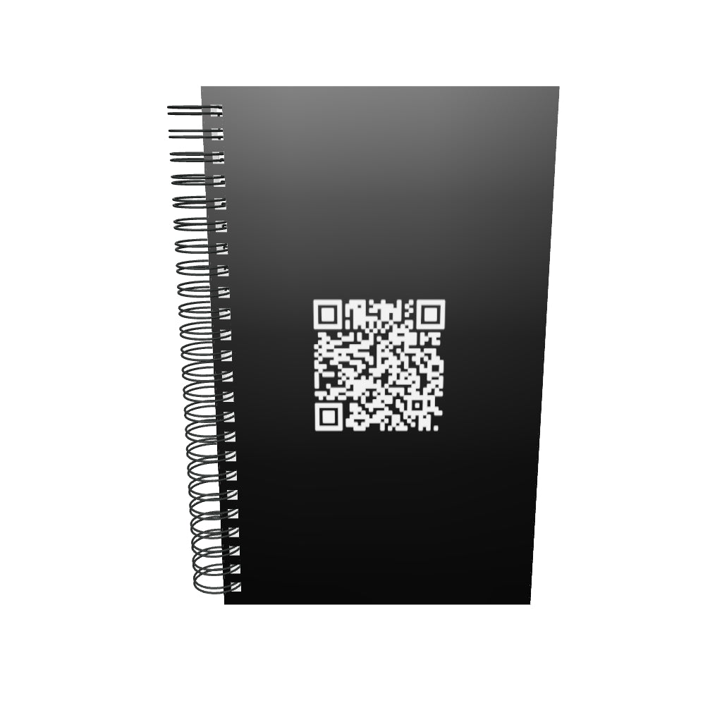 Spiral notebook Brooklyn Ball Barbers QR joke