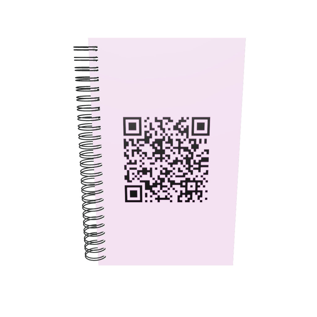 Spiral notebook Free Hugs QR joke