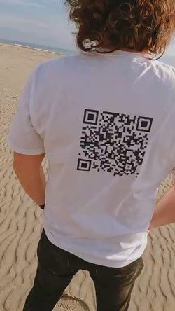 Sports jersey "Hi Boss !!!" white QR joke